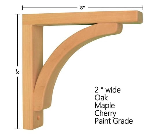 Corbels for Pre-Installed Countertops Paint Grade Concave 10
