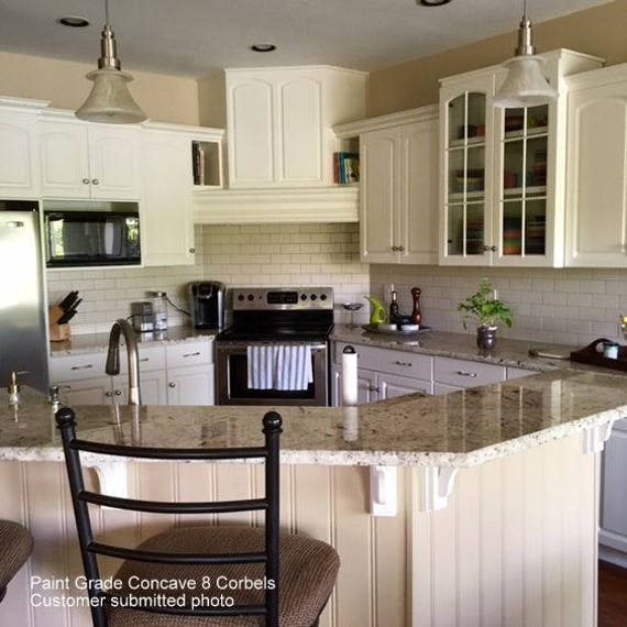 Corbels for Pre-Installed Countertops Paint Grade Concave 10
