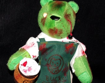 Zombie Coffee Barista Bear