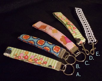 Fabric Key Fob, Key Chain, Wristlet