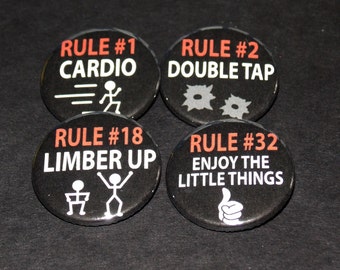 Zombieland Rules Pin Set of 4