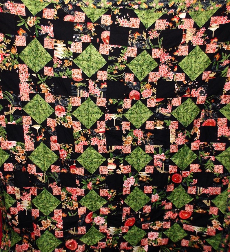 Handmade Asian-inspired Quilt