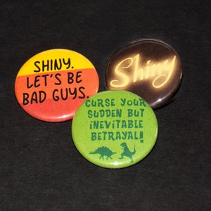 Firefly Pinback Button Set of 3