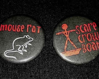 Parks & Recreation Pin Set of 2 - Mouse Rat, Scarecrow Boat