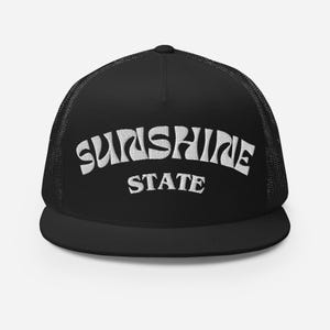 Sunshine State FL Hat | Embroidered Quote Cap | Unisex Adjustable Baseball Hat | Gift for Him & Her | State Outdoor Cap | Vintage Mesh Hat