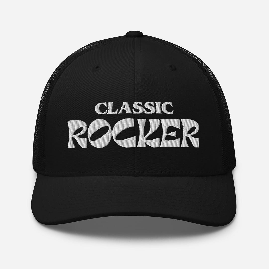Classic Rocker Trucker Hat | Vintage-inspired Mesh Back Cap for Music ...
