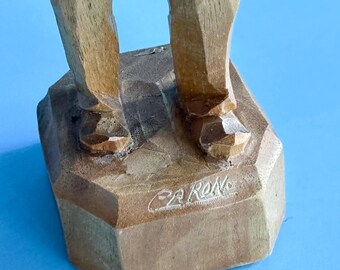 Vintage Caron Carved Wood Folk Art Figure / Canadian