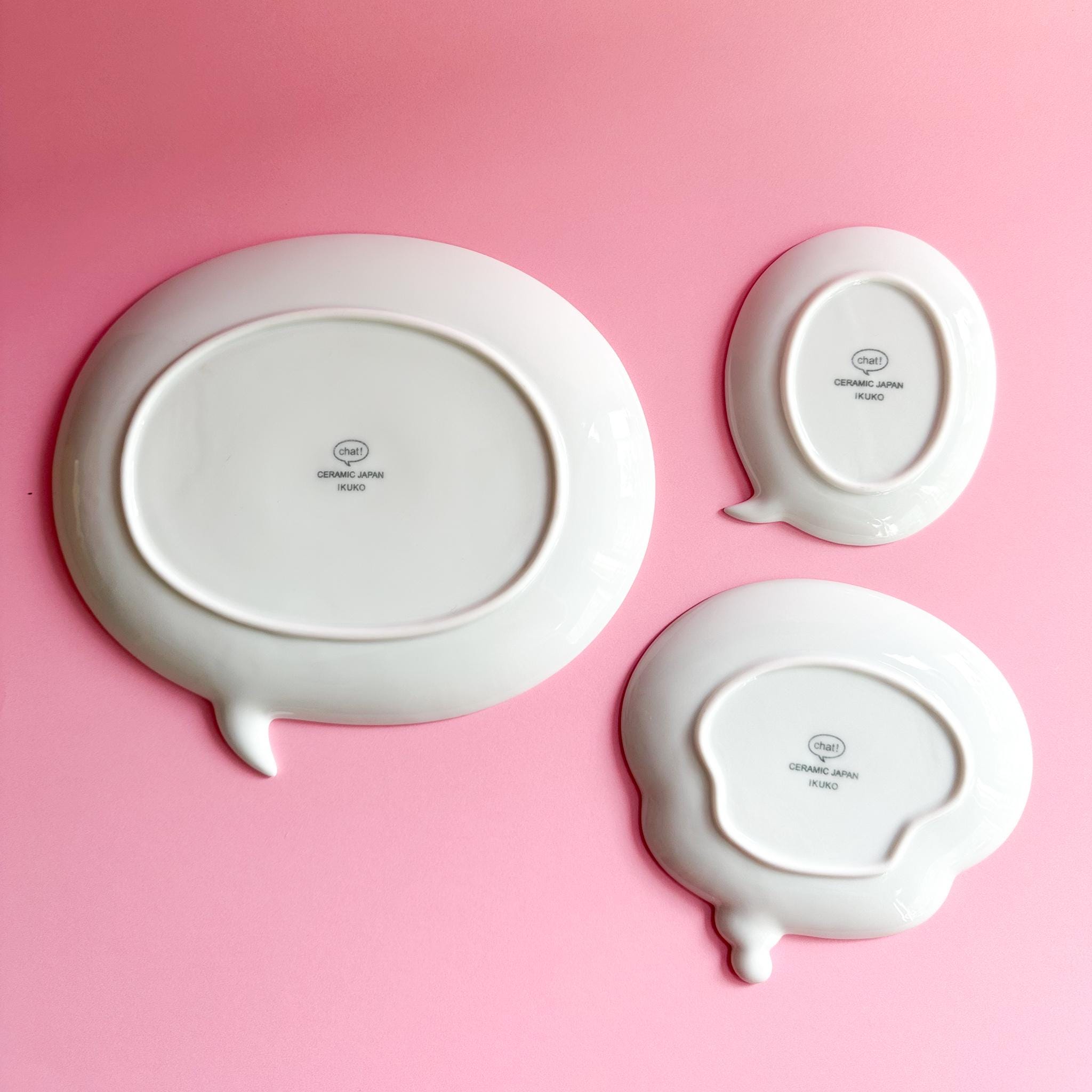 The Museum of Modern Art Chat Plates / Moma Text Bubble Ceramic