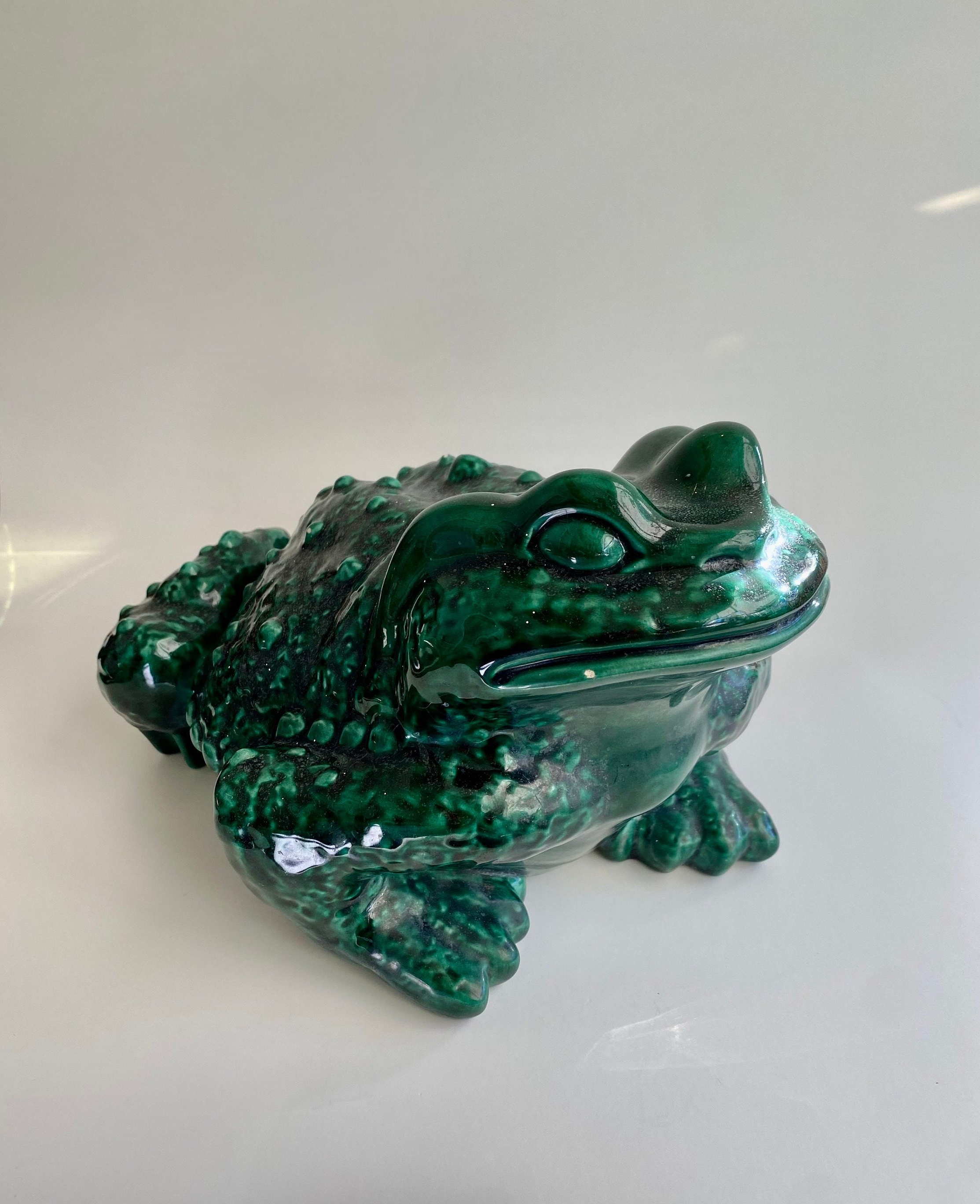 Vintage Frog Pottery Statue / Arnels Ceramic Toad Figurine Etsy Canada