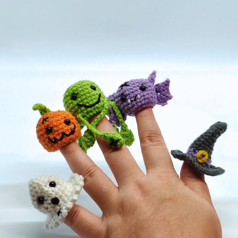 Cute Spooky Crochet Pattern Bundle, 4 in 1 Pattern Set, Zombie Cow Amigurumi, Mini Ghost Dog Crochet, Halloween Finger Puppets Pattern