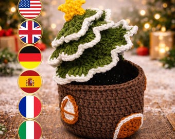Christmas Tree House Crochet Pattern, Amigurumi Box PDF, Holiday Tree House Box, Cute Christmas Decoration, Easy Crochet Ornament Pattern