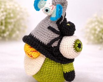 Cute Creepy Gnome Crochet Pattern, Halloween Decor Tutorial PDF in English, Spooky Gnome Amigurumi, Gnome with Spider Crochet Do It Yourself