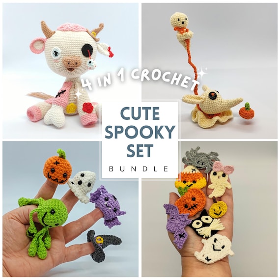 Cute Spooky Crochet Pattern Bundle, Halloween Amigurumi (PDF Pattern)