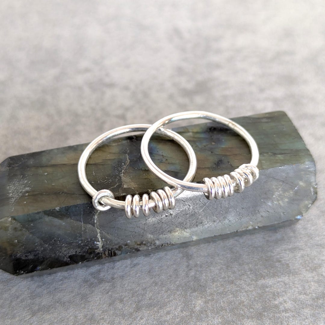 Fidget Ring With 7 Small Spinning Rings for Stress Relief - Etsy
