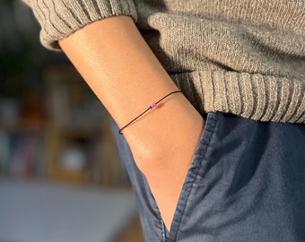 Subtle Bisexual Pride Bracelet | Macrame | Rainbow LGBTQ+ Pride Bracelet