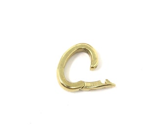 14K Yellow Gold 6.4x3.9 mm ID Charm Bail, Connector, Fastener