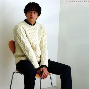 Strickmuster Herrenkleidung, Herrenpullover Muster, Japanisches Strickmuster Ebook zum Download