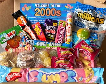 2000s Sweets Gift Box, Retro sweets from the 2000s, Candy gift for a 2000s kid, Retro English Candy, Collection of Old Fashioned Sweets