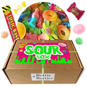 Mega Sour Sweet Box – Toxic Waste, Acid Drops, Jawbreakers