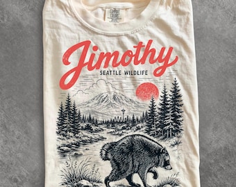 Jimothy Raccoon Shirt, Viral Seattle Raccoon Tee, Funny Round King T Shirt, Vintage Pacific Northwest Wildlife, Comfort Colors Tee