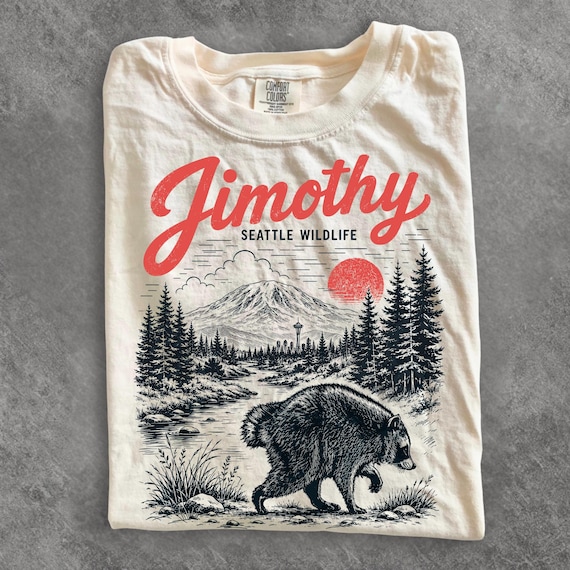 Jimothy Raccoon Shirt, Viral Seattle Raccoon Tee, Funny Round King T Shirt, Vintage Pacific Northwest Wildlife, Comfort Colors Tee