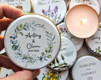 Personalized Candle Wedding Favors: Bulk Custom Guest Gifts