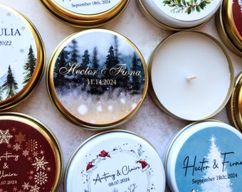 Personalized Lemon Scented Candle Favors: Wedding, Bridal Shower