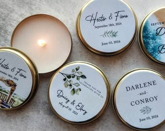 Personalized Candle Wedding Favors: Bulk Custom Guest Gifts