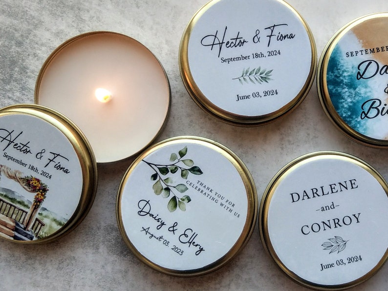 Personalized Wedding Favors for Guests in Bulk, Custom Favors Candle, Party Favors, Bridal ...