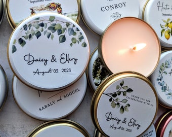 Personalized Scented Candle Wedding Favors: Unique Party Gifts