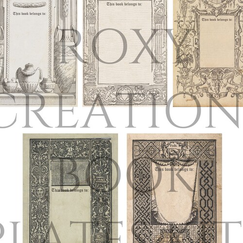 Printable Antique Book Pages Kit 1 - Etsy
