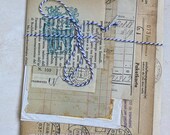Vintage ephemera bundle ledger invoices postal