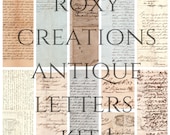 Printable antique letters kit 1