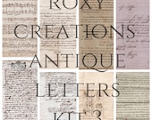 Printable antique letters kit 3