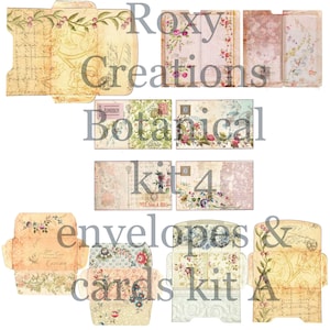 Botanische kit 4 enveloppen en kaartenkit a
