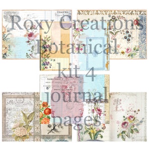 Botanische afdrukbare digitale dagboekpagina's kit 4