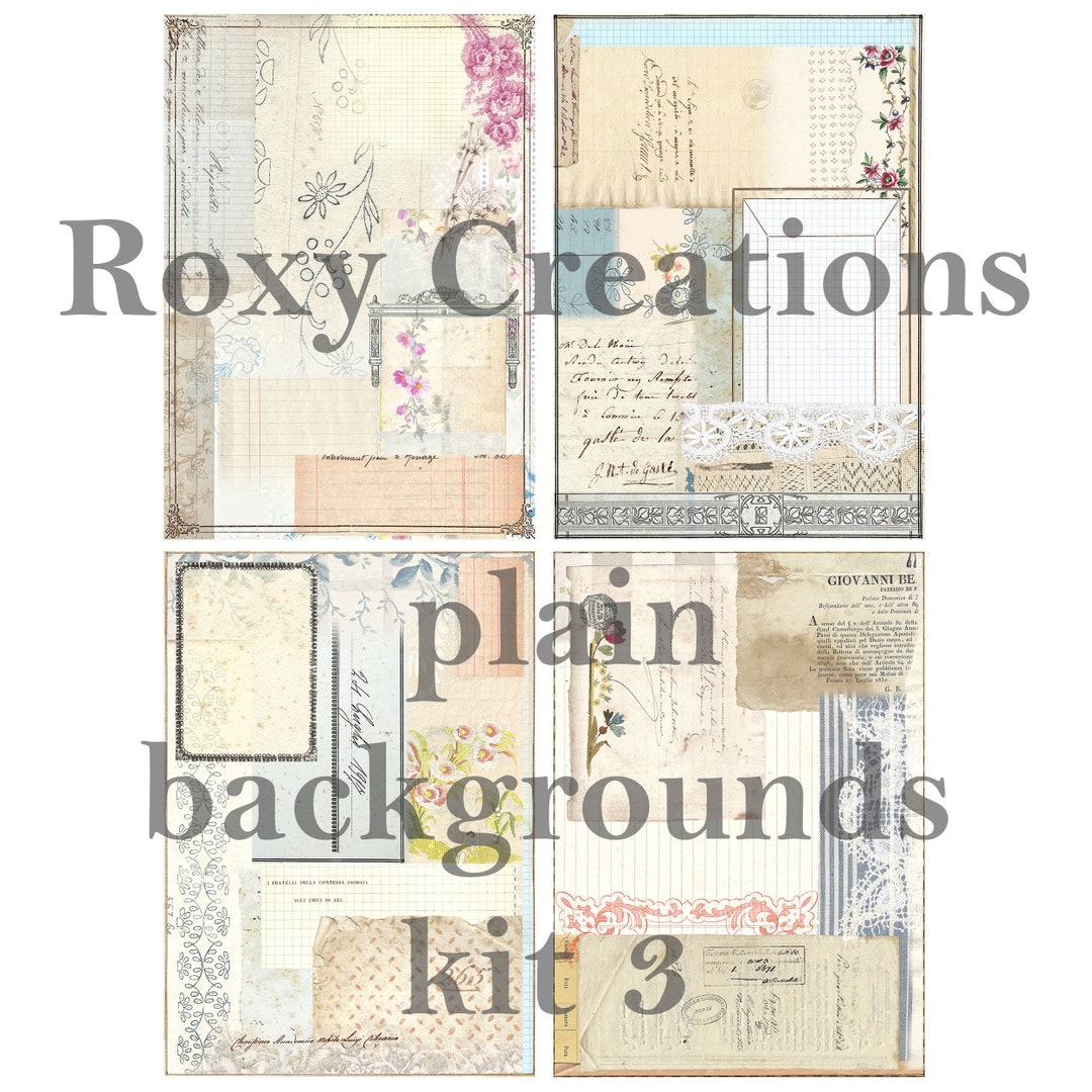 Printable Plain Background Journal Pages Kit 3 - Etsy
