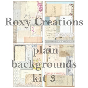 Printable plain background journal pages kit 3