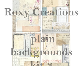 Printable plain background journal pages kit 3