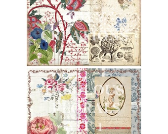 Printable digital Fabulous Florals Journal pages kit 1