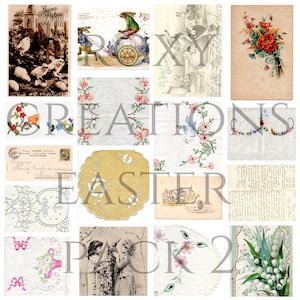 Digital Printable Easter Ephemera Pack 2 - Etsy