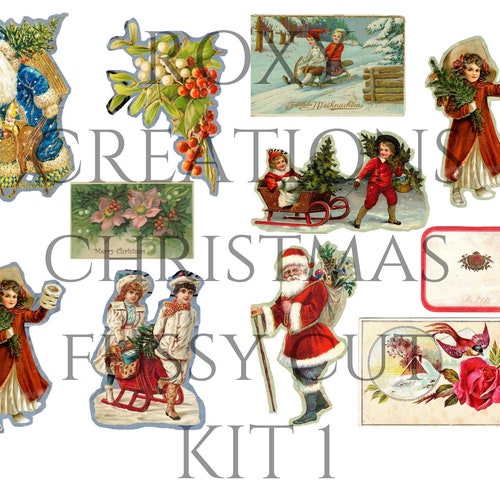 Printable Christmas Labels Tags Kit 1 - Etsy