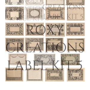 Antique labels printable collection 5