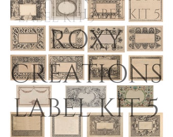 Antique labels printable collection 5