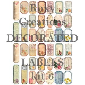 Digital printable decorated labels kit 7