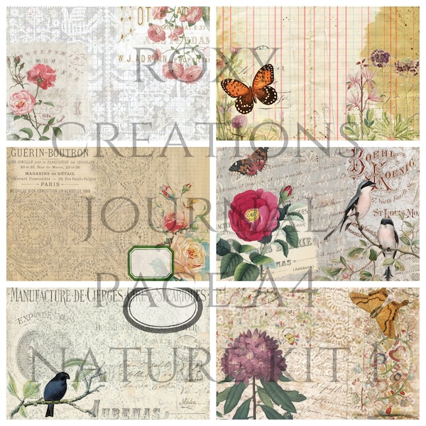 Printable Nature Journaling 10 page kit 1 A4