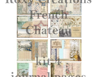 Printable French Chateau journal page kit 4