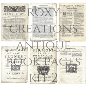 Printable Antique Book Pages Kit 2 - Etsy