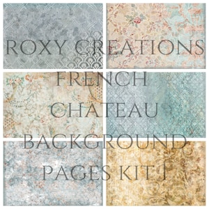 French chateau background page kit 1