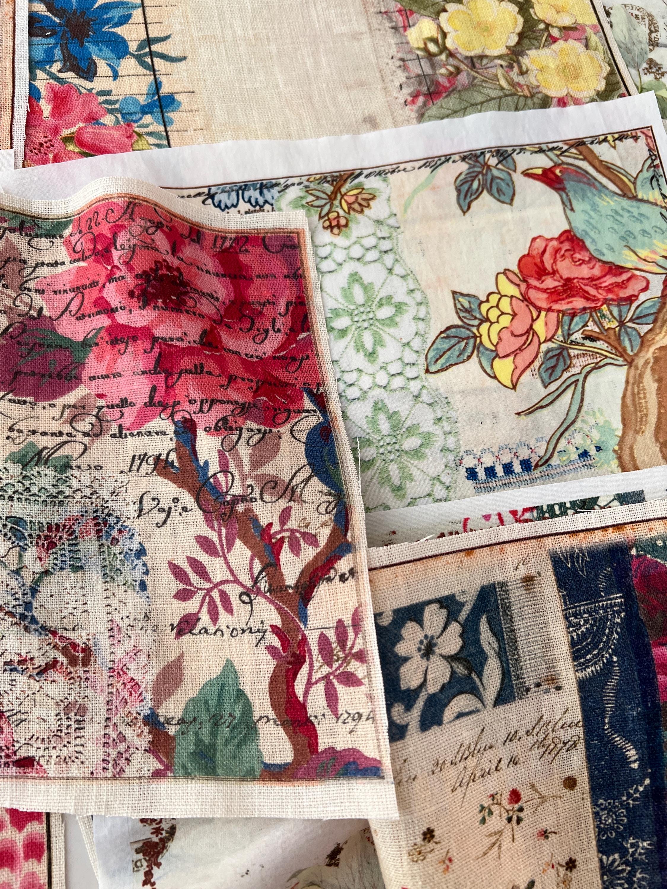 Mixed A4 Roxy Creations Fabric Pages Fabulous Florals Pack 1